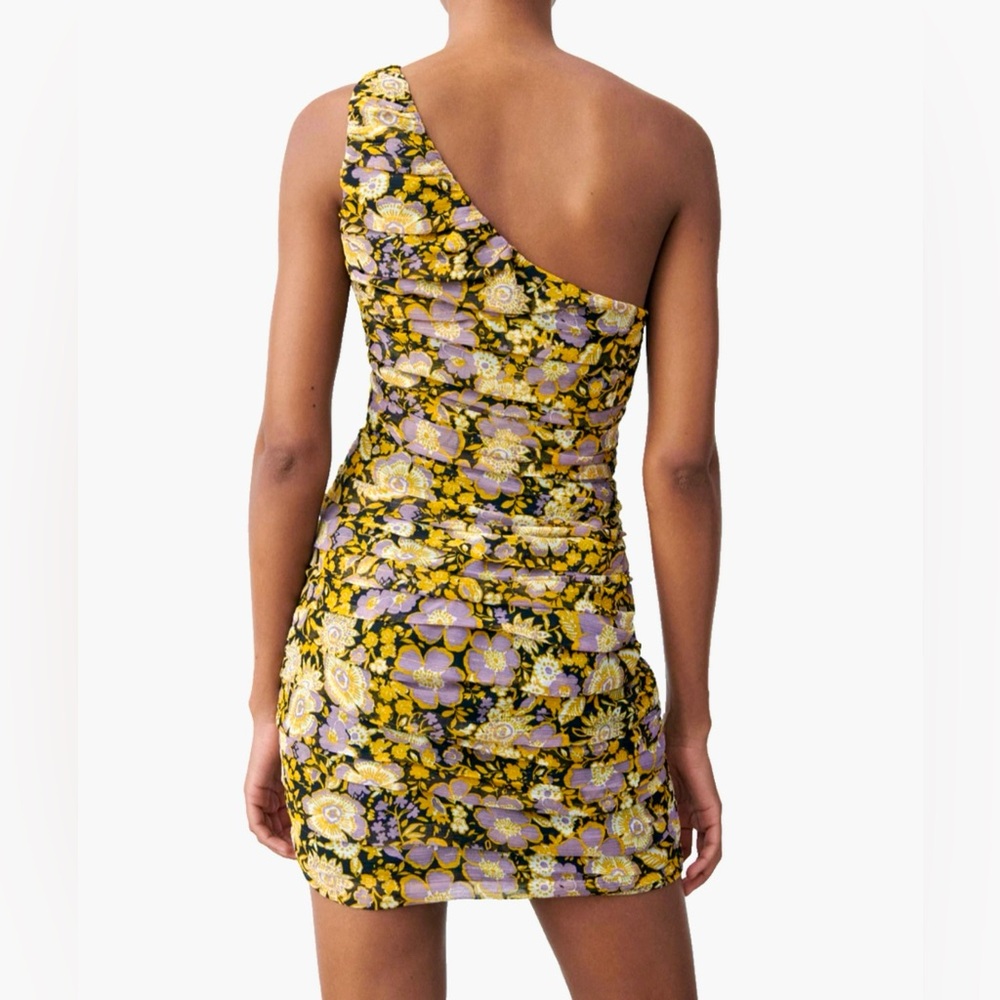 🩶💛♦️NWT ZARA Ruched Dress💛🩶 - Picture 3 of 13